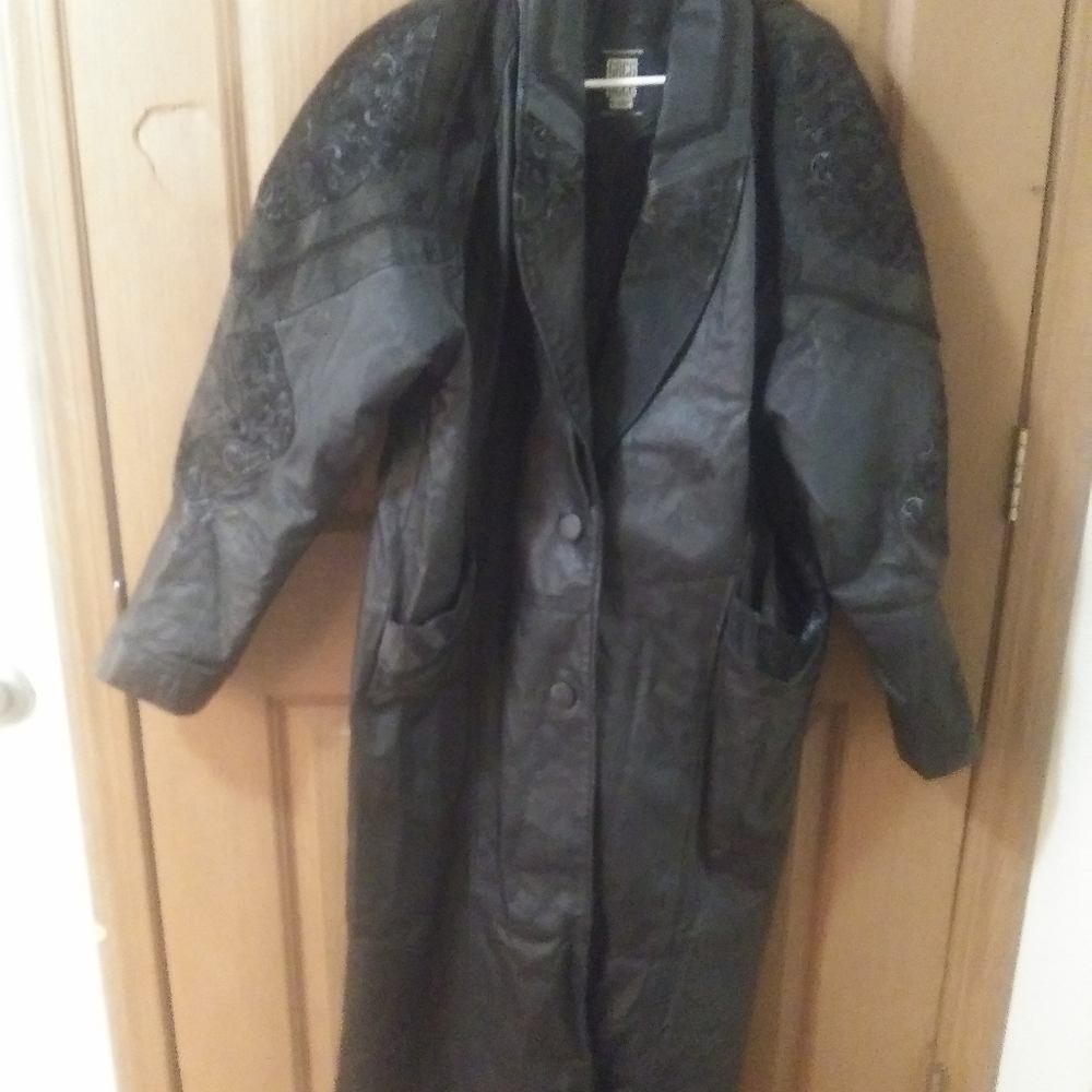 A woman's long coat size medium.